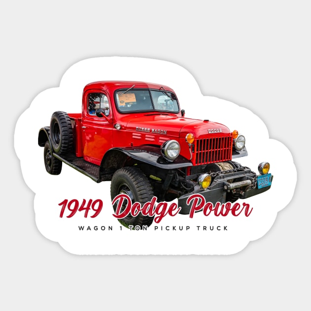 1949 Dodge Power Wagon 1 Ton Pickup Truck Sticker by Gestalt Imagery